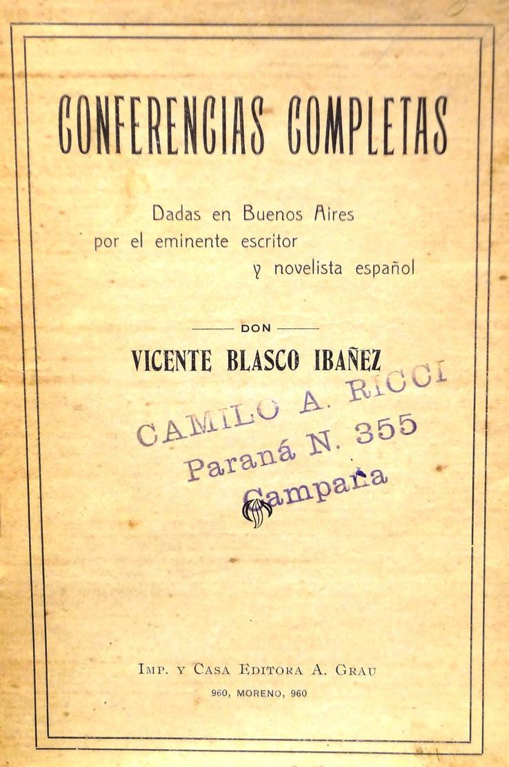 Blasco Ibañez. Conferencias completas