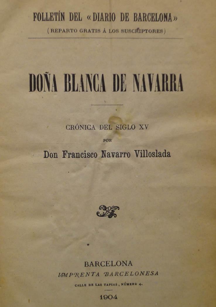 Navarro. Doña Blanca de Navarra