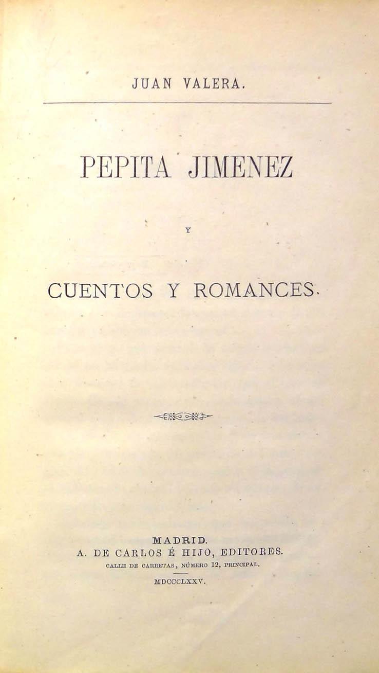 VALERA Pepita Jiménez