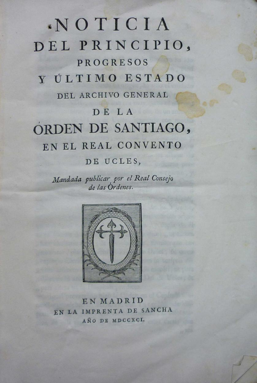 Noticia...Archivo general de la Orden de Santiago