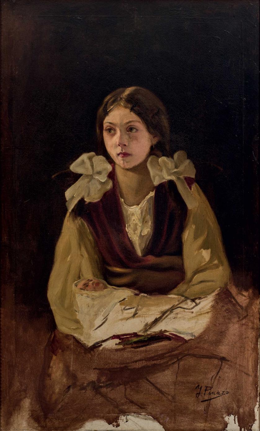 Ignacio Pinazo Camarlench. Retrato de niña