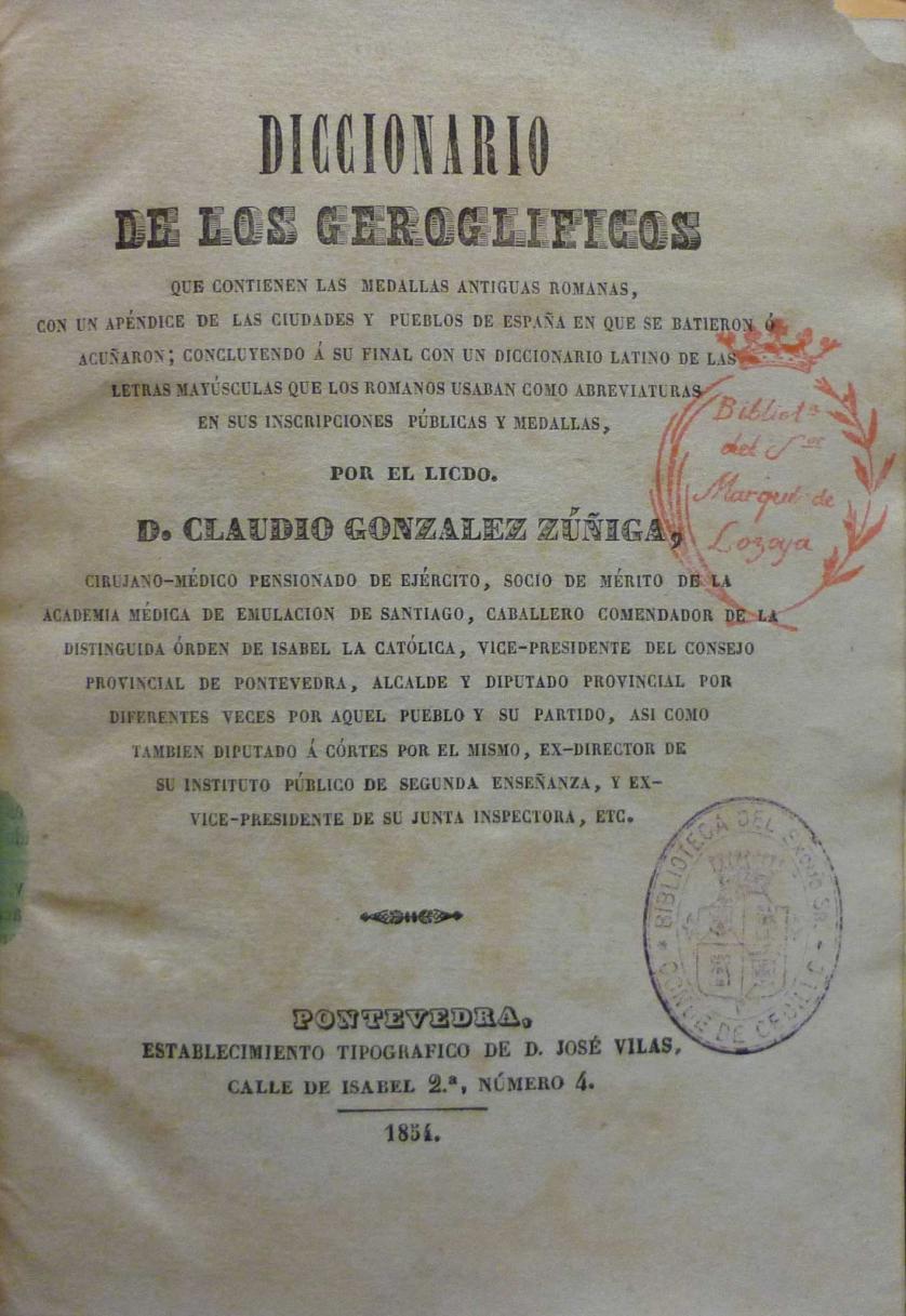 González. Diccionario de los geroglíficos