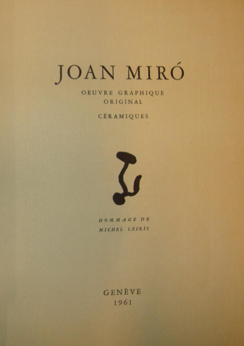 Joan Miró. Ceramiques