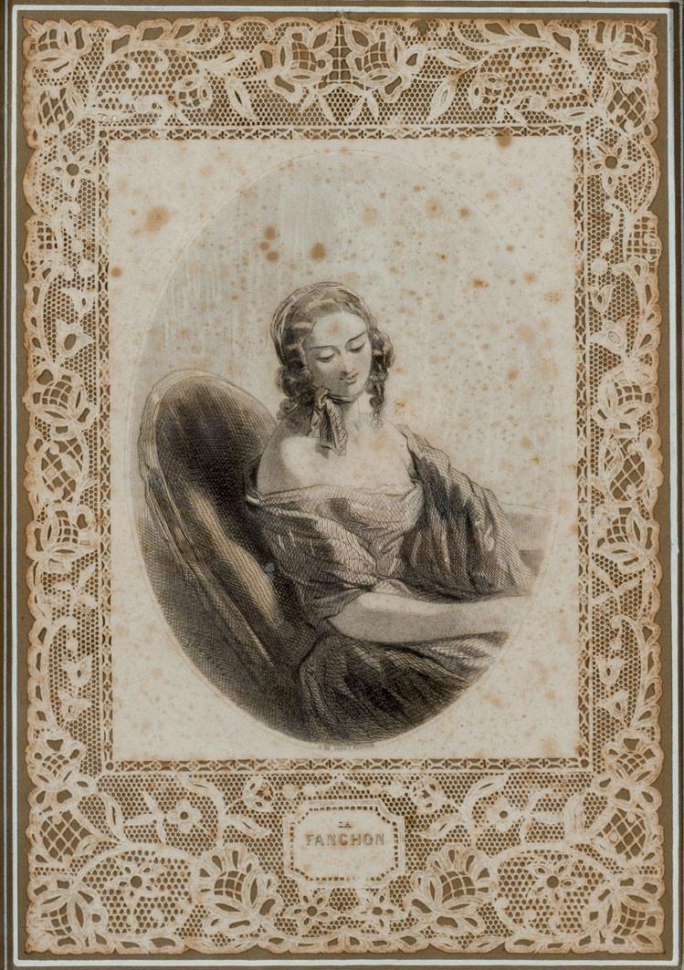Escuela Francesa, S. XIX. Retrato de dama
