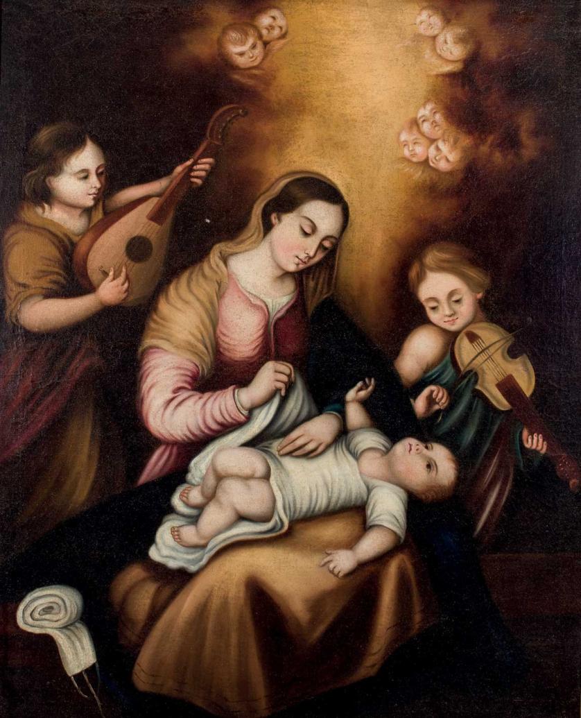 Escuela andaluza. S. XVII. Virgen con Niño