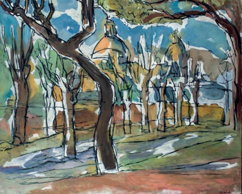 Miguel Zelada. landscape with trees