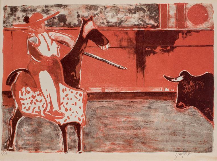 Barjola. Bullfighting (lithograph)