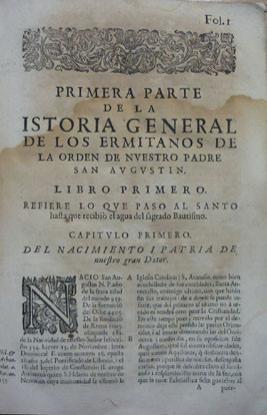 General history of the hermits of San Agustin