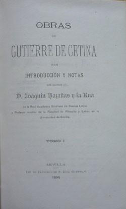 Gutierre de Cetina. Obras