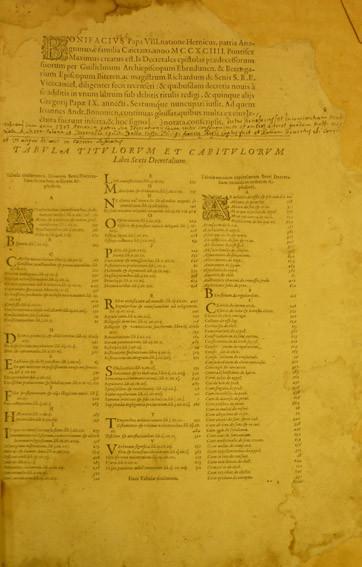 Liber sextus Decretalium D. Bonifacii Papae VIII