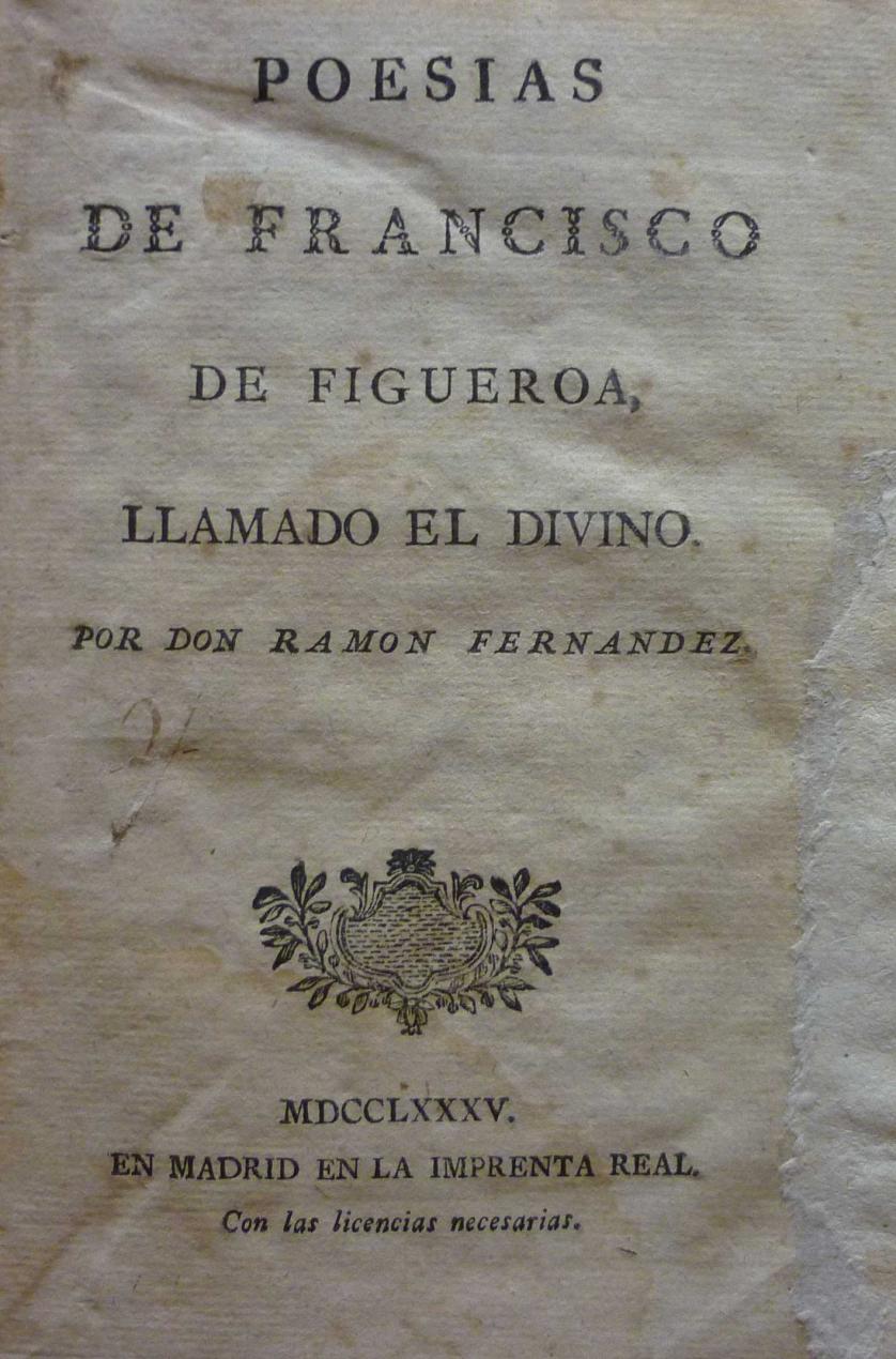 Fernández. Poesías de Francisco de Figueroa