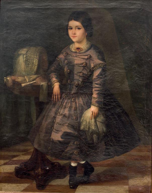 Escuela española, S. XIX. Retrato de niña