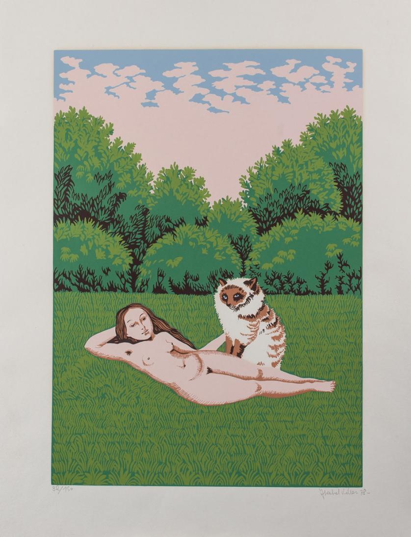 Isabel Villar. Mujer desnuda con animal