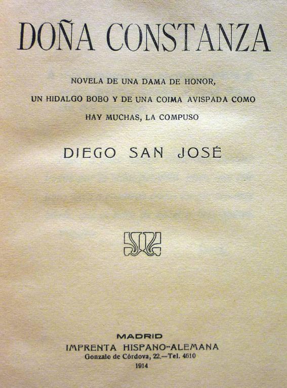 Diego San José. Doña Constanza