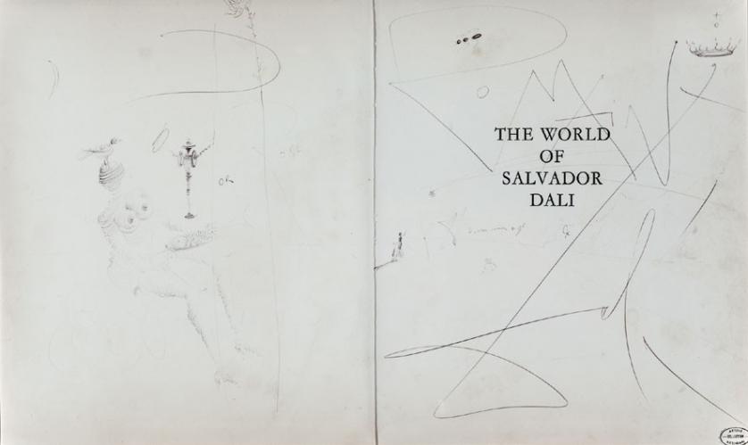 Salvador Dalí Domenech. Dibujo dedicado