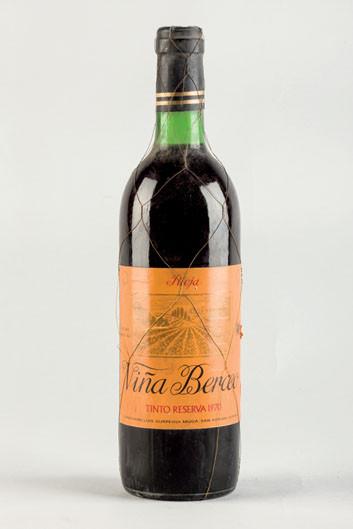 Seis botellas Rioja Viña Berceo Reserva, 1970