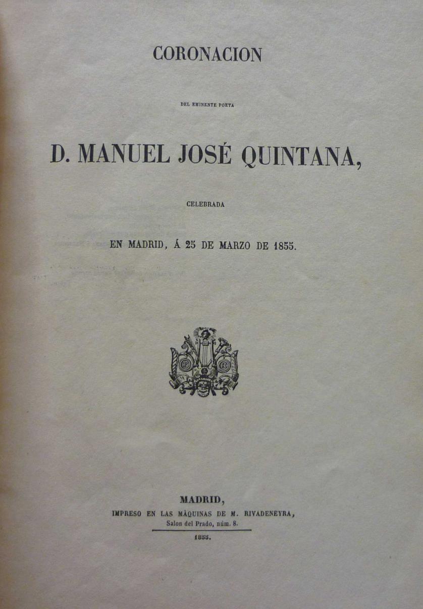 Coronación del poeta D. Manuel José Quintana
