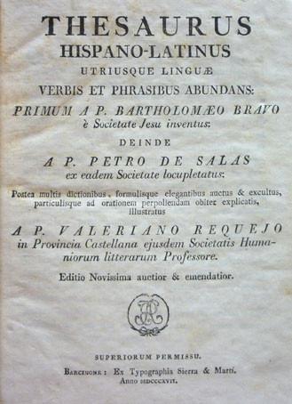 Bravo. Thesaurus hispano-latinus