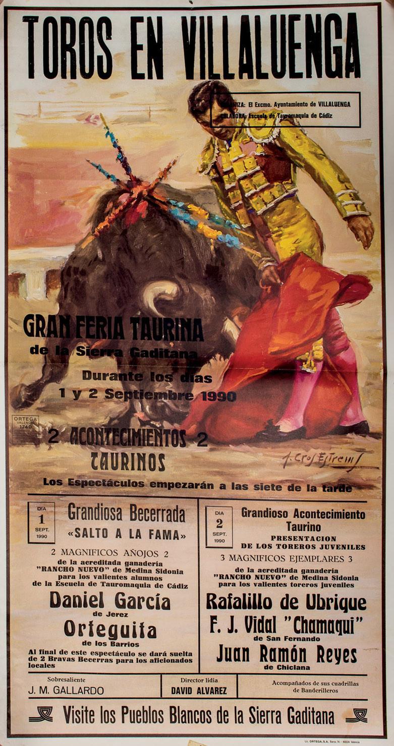 Bullfighting posters. 1972 to 1998