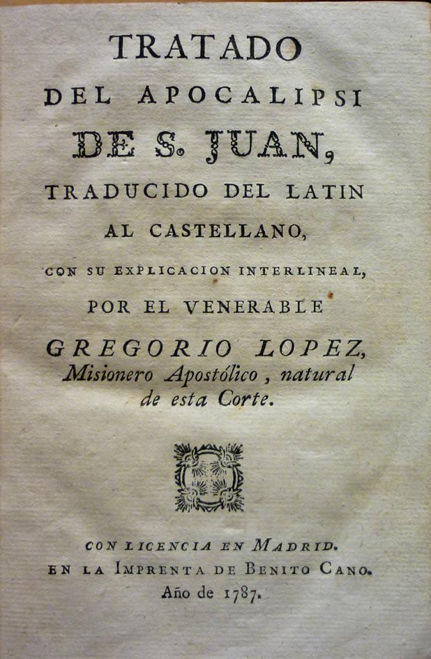 Tratado del apocalipsi de S. Juan