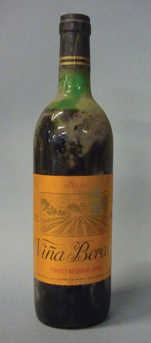 Cuatro botellas Berceo Reserva 1970