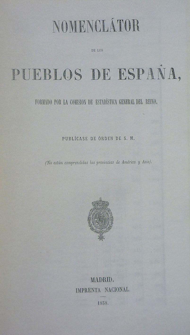 Nomenclator de los pueblos de España
