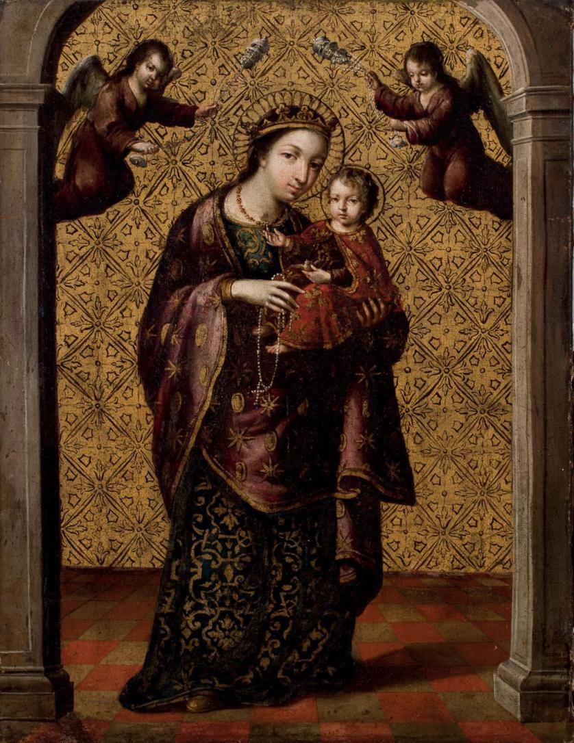 Escuela Aragonesa S. XVI. Virgen con NIño
