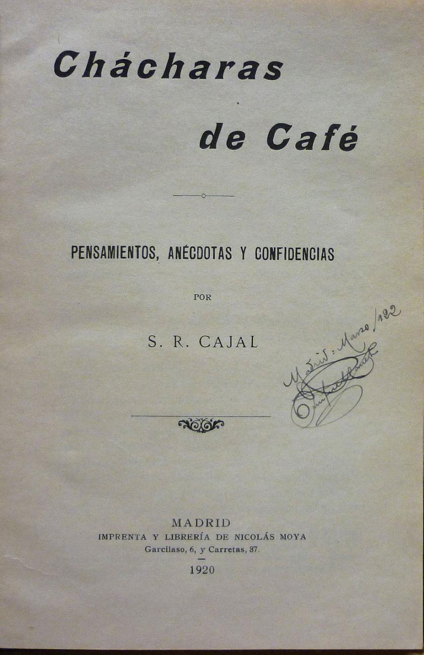 Cajal. Chácharas de café