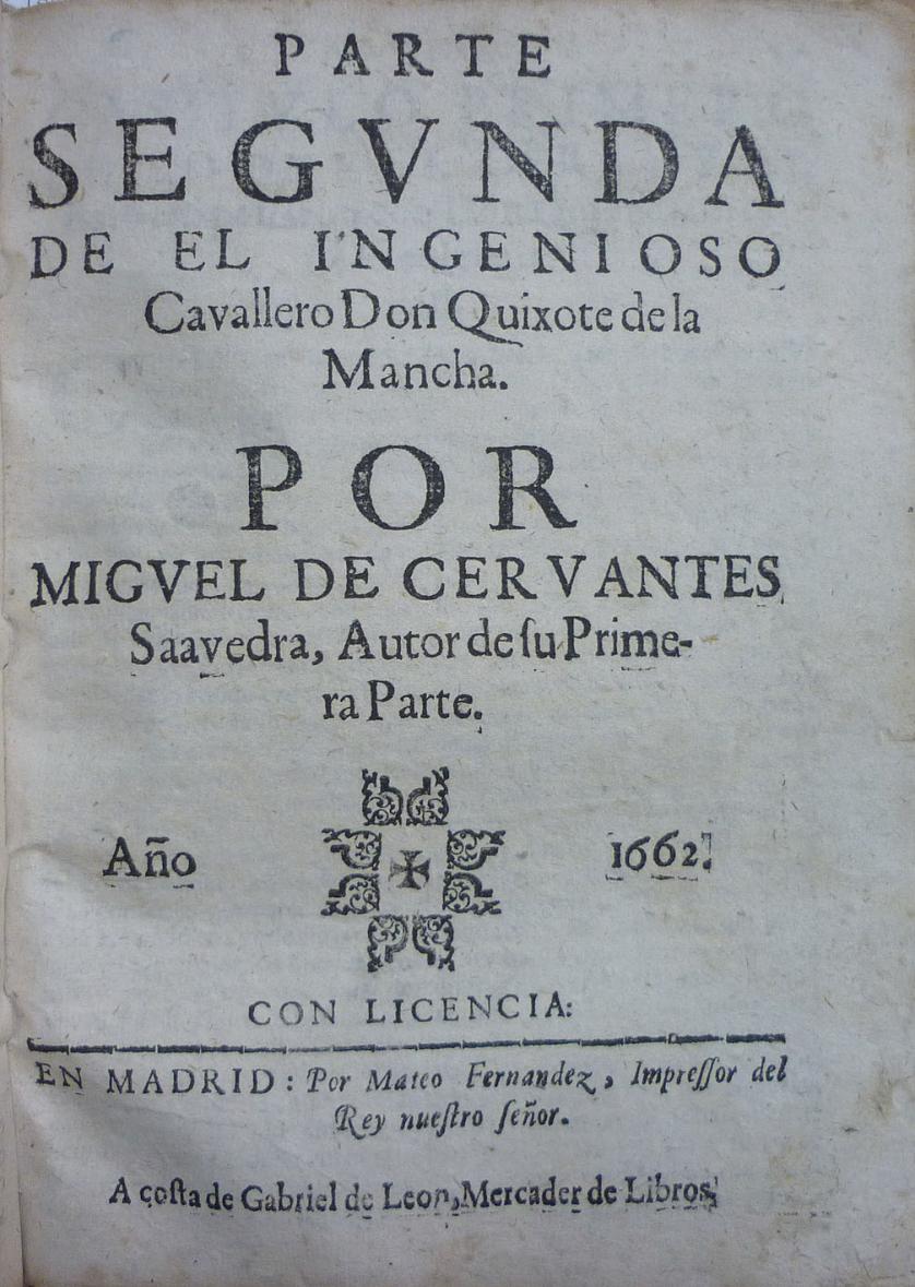 Cervantes. Don Quixote de la Mancha. 1668