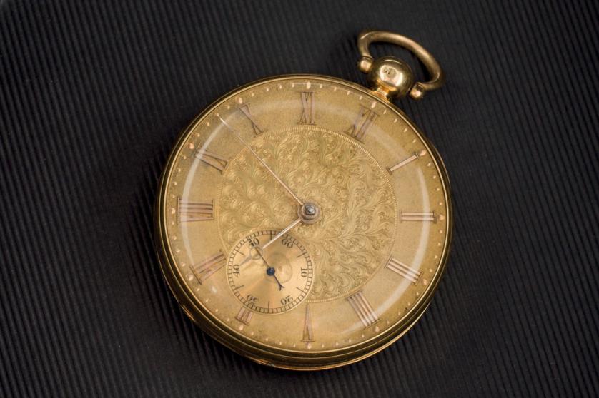 Reloj inglés de bolsillo en oro de 18K