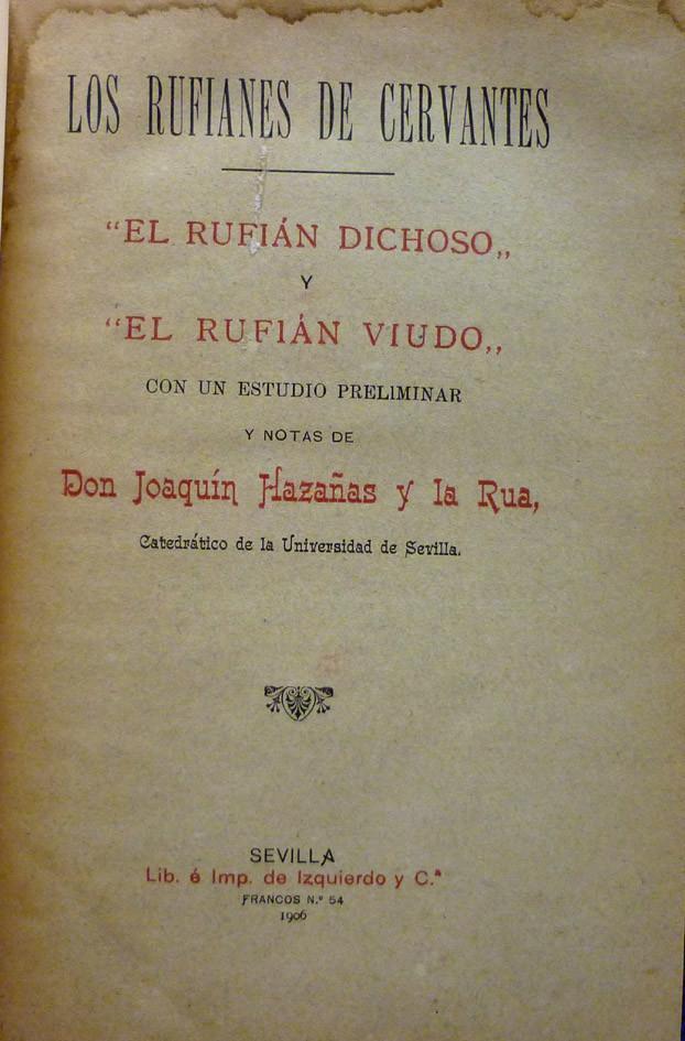 The ruffians of Cervantes