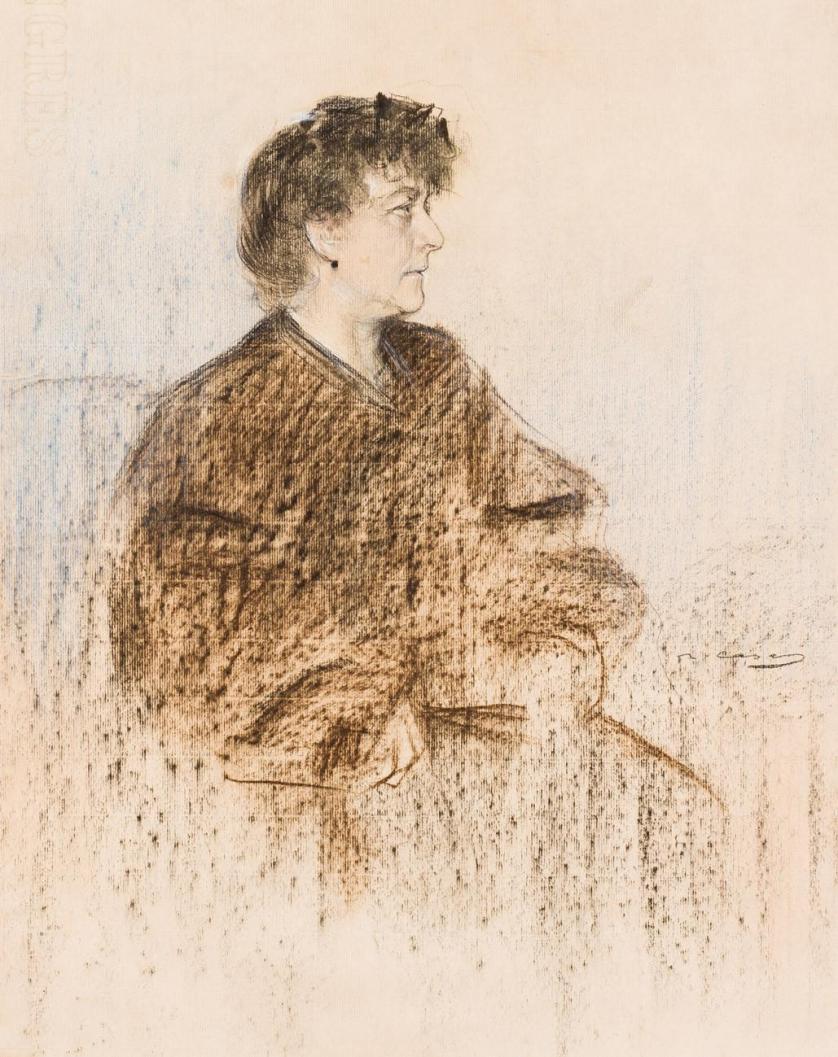 Ramón Casas Carbó. Mujer sentada