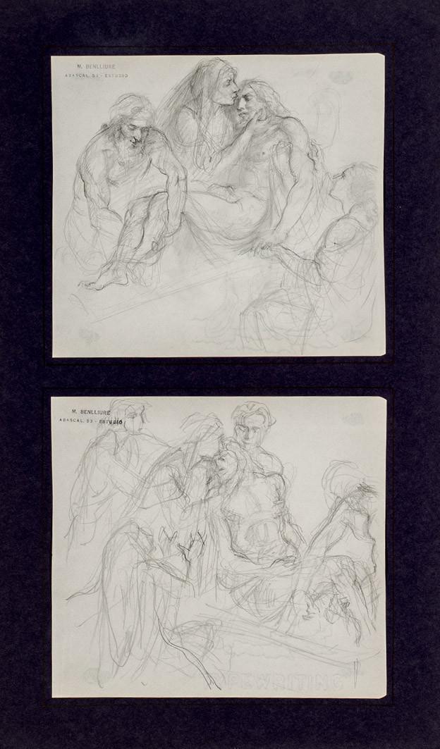 Mariano Benlliure. Two Pieta sketches