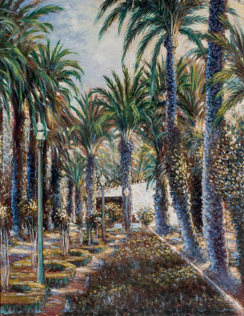 A 20th.C Spanish School. palm grove