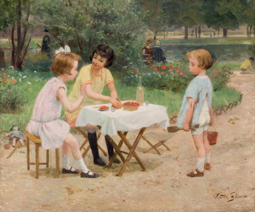 Victor Gilbert. Niños jugando en el parque