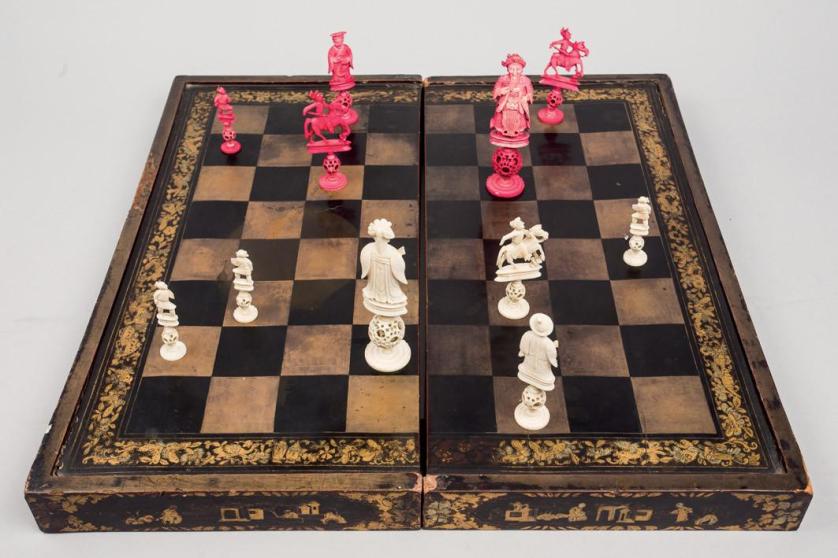 A Chinese Ivory Chess, c. 1900