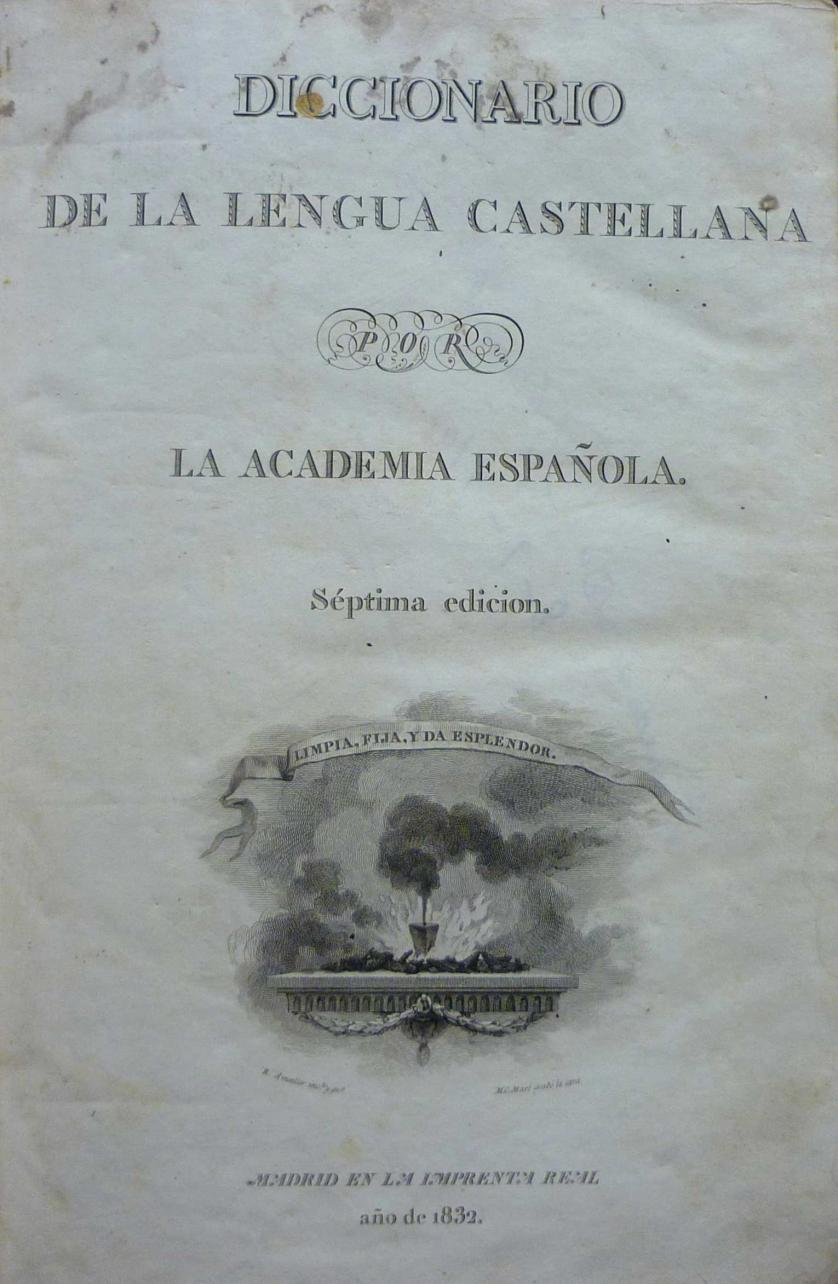 Diccionario RAE. 1832