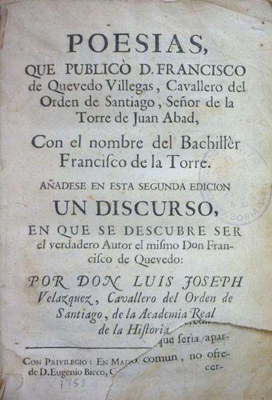 Poesías de D. Francisco de Quevedo Villegas