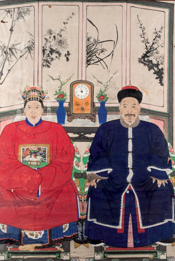 Escuela china antigua. Matrimonio de dignatarios