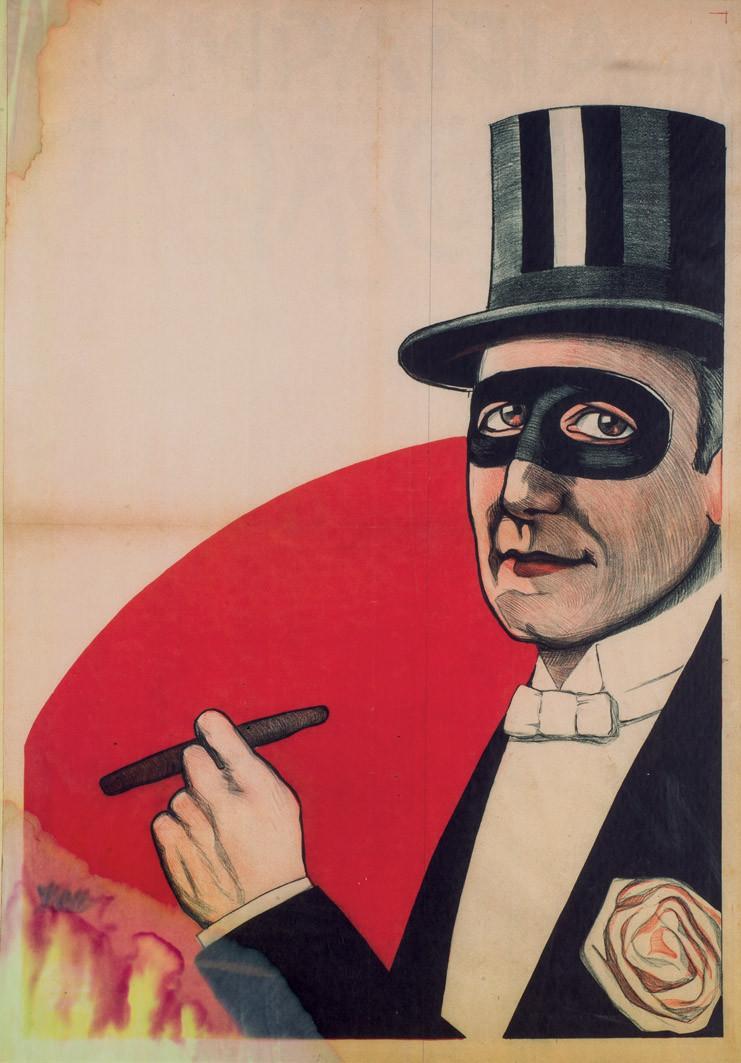 Poster of a gentleman with mask and cigar
