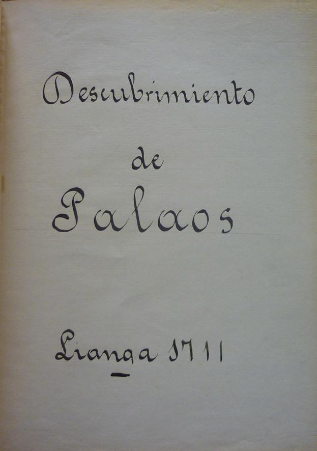 Manuscrito. Descubrimiento de Palao
