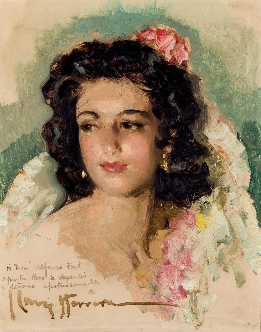 José Cruz Herrera. Retrato de dama joven