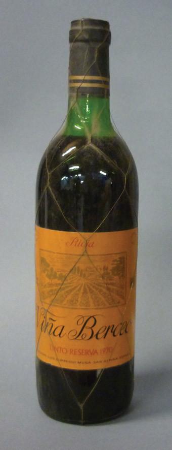 Seis botellas de Rioja Viña Berceo Reserva 1970