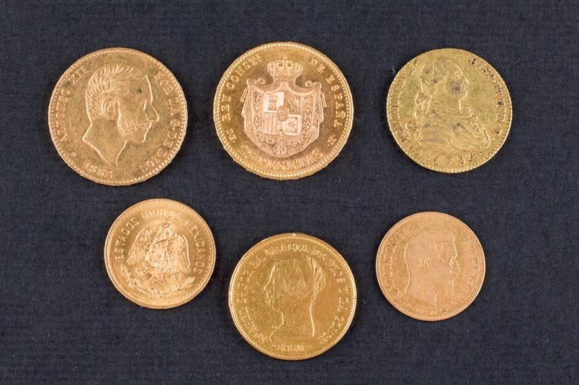 Lote de monedas de oro. Peso 75,55 g