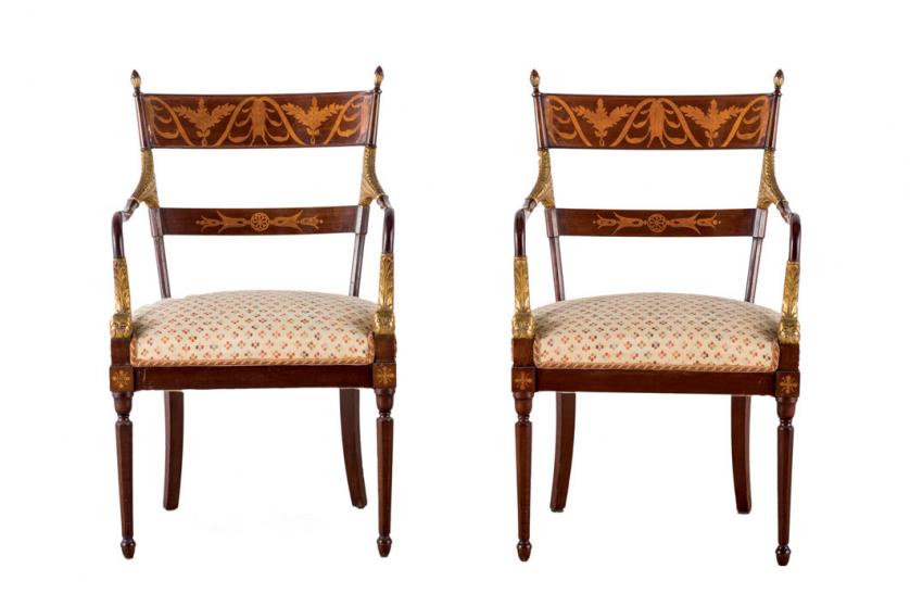 8 Empire-style chairs