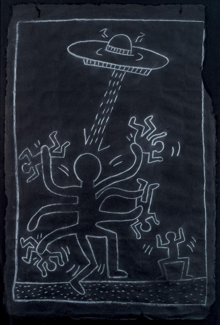 Keith Haring. Octopus Alien with UFO
