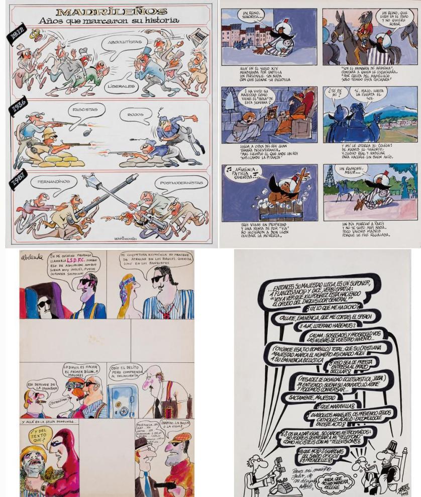 Various artists. 4 comic strips
