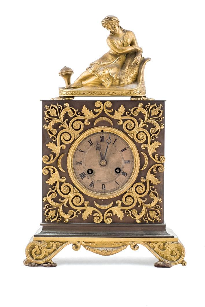 A French table clock, 19th C.
