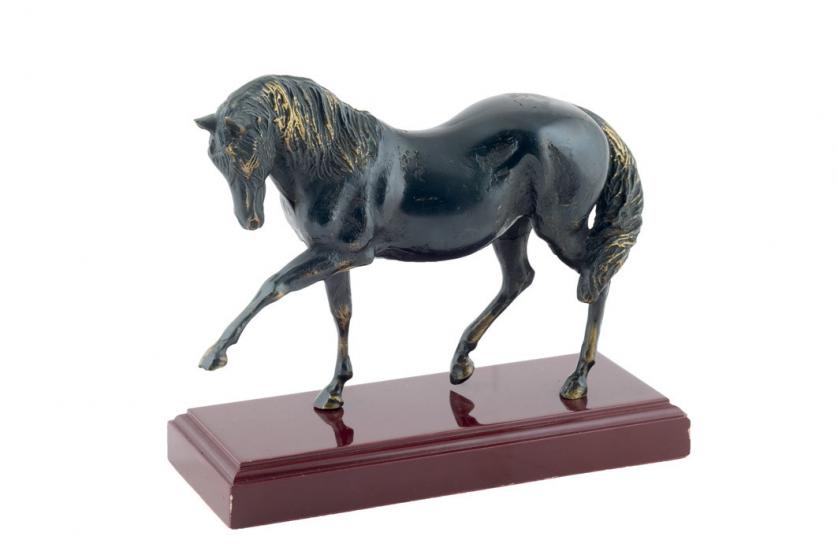 Bronze of a horse en passant