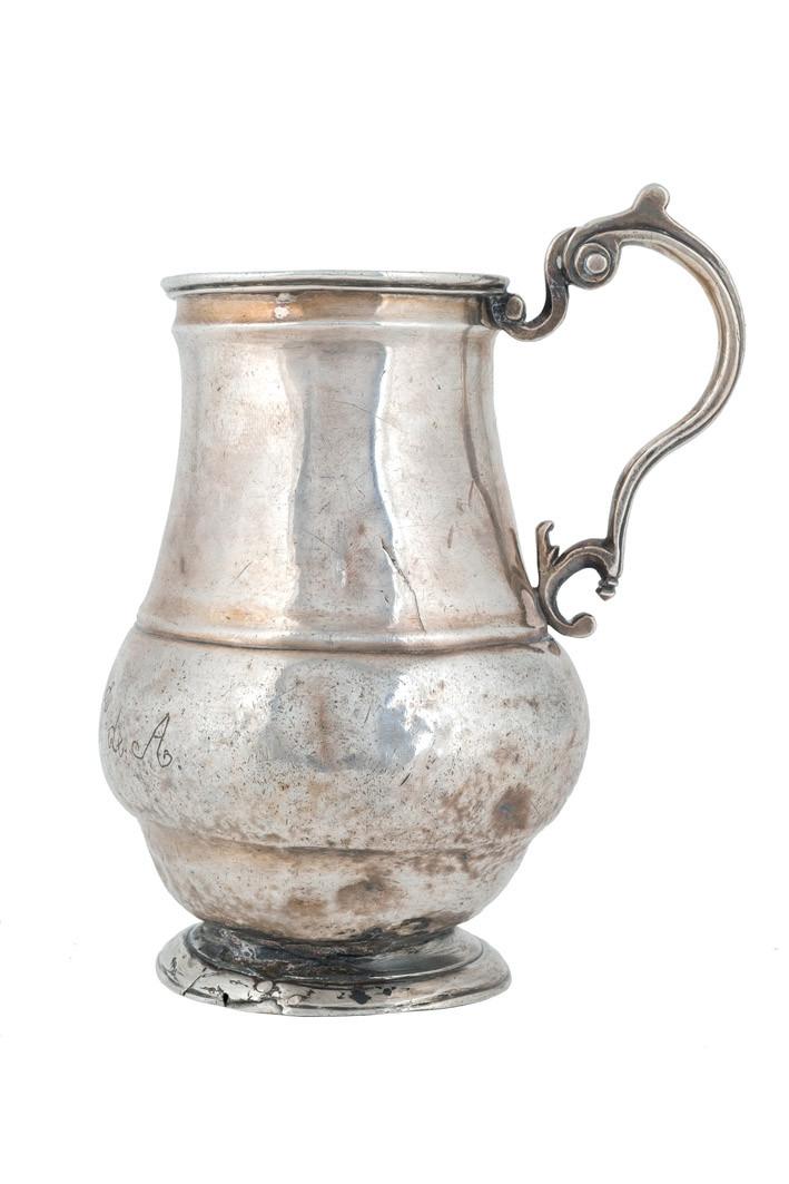 A Spanish Colonial silver jar. Late 18th Century